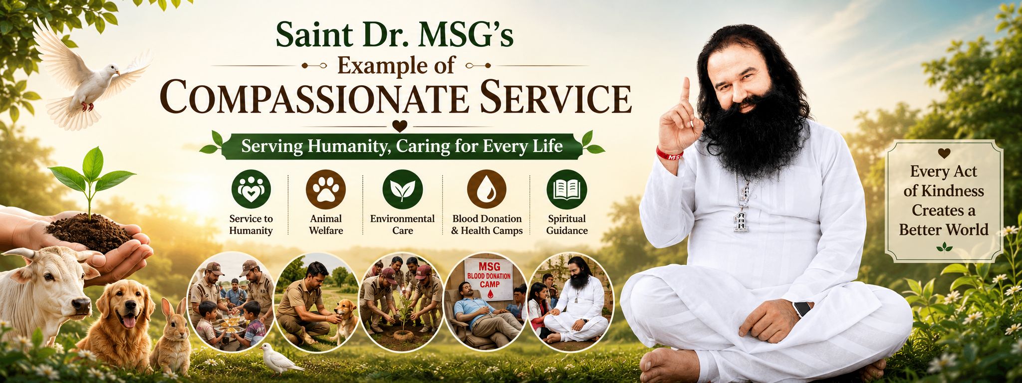 Saint Dr. MSG’s Example of Compassionate Service: Inspiring Humanity Through Kindness