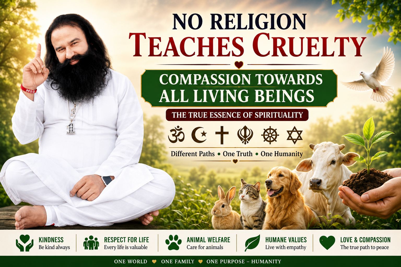 No Religion Teaches Cruelty: Why Compassion Towards All Living Beings Is the True Essence of Spirituality