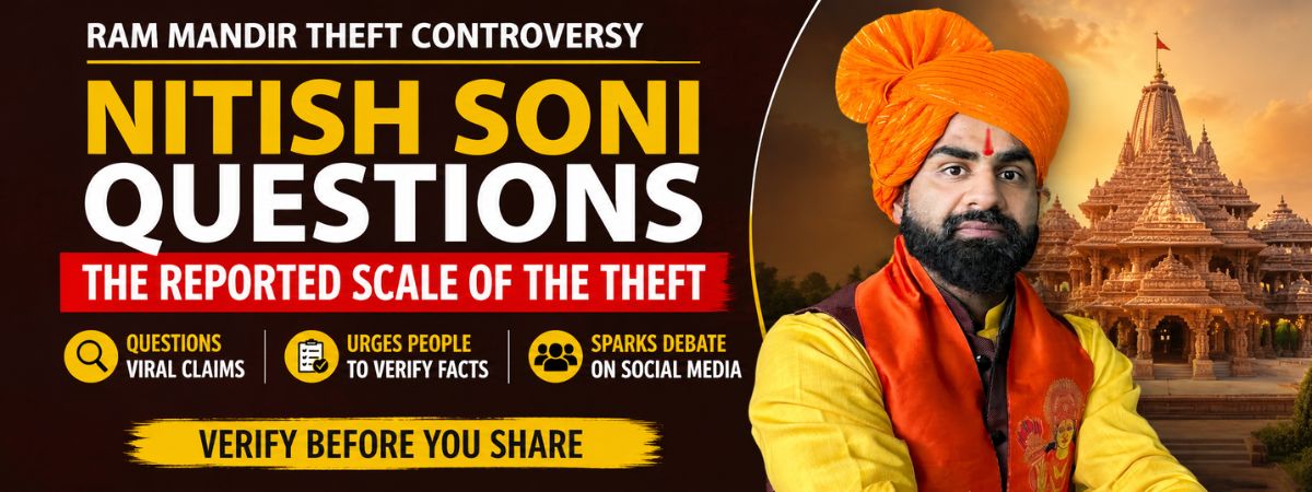 Nitish Soni questions the reported scale of the Ram Mandir theft as the viral controversy sparks debate on social media.